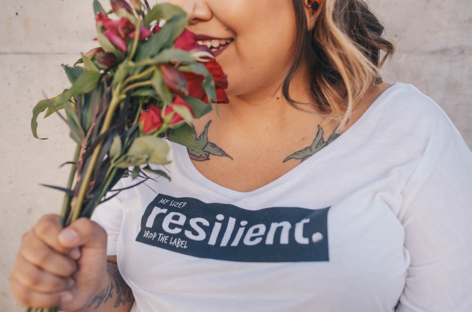 plus size women who uses self love exercises to increase her self worth