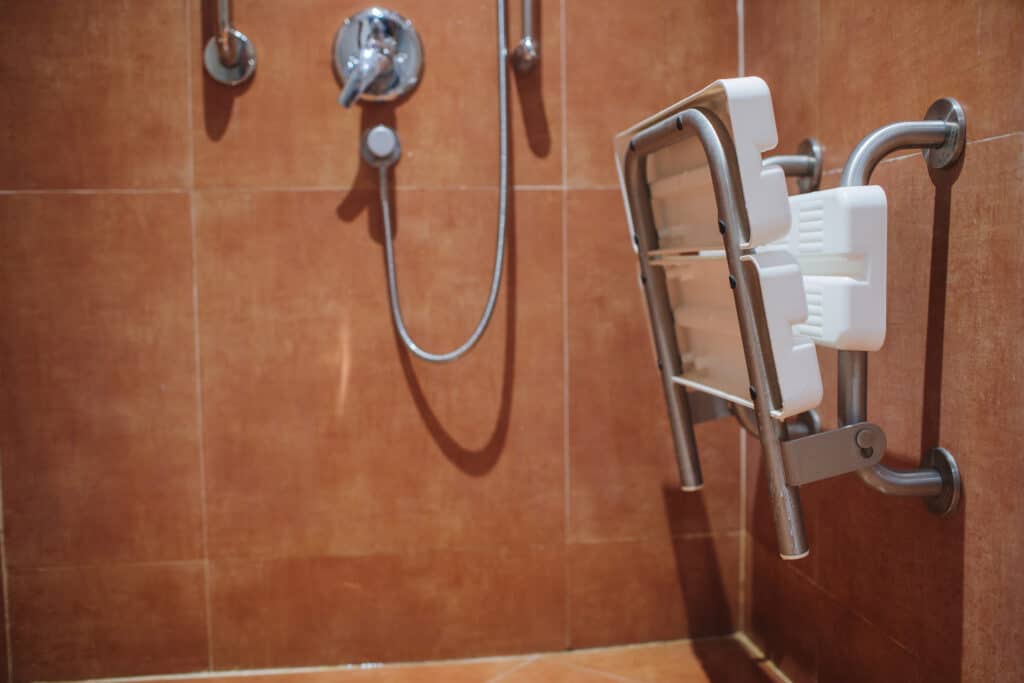 high capacity wall mounted shower chair